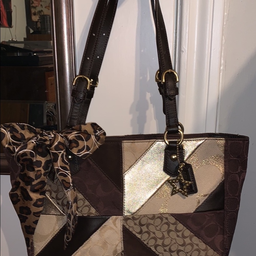 100% Authentic Coach Chevron Bag